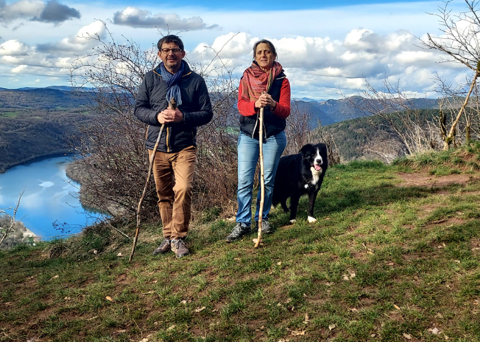 Photo de David & Sophie, con-fondateurs de l'association Les Échappées Vertes 01