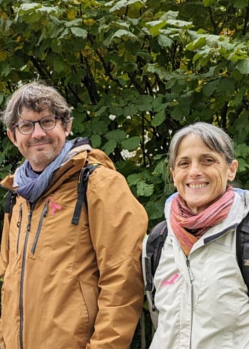 Photo de David et Sophie, fondateurs de l'association Les échappées Vertes 01