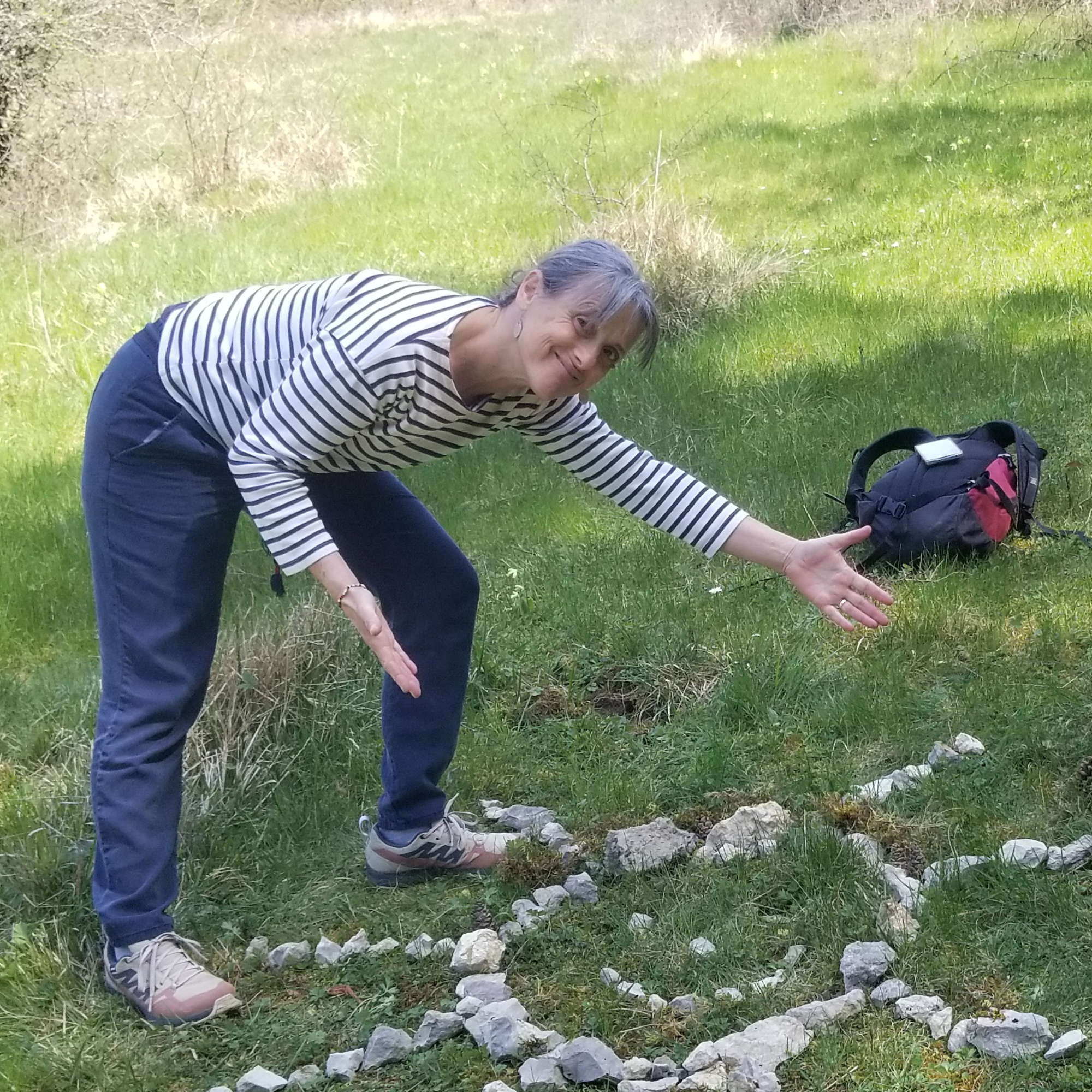 Photo de Sophie, fondatrice de l'association Les Échappées vertes 01 en activité